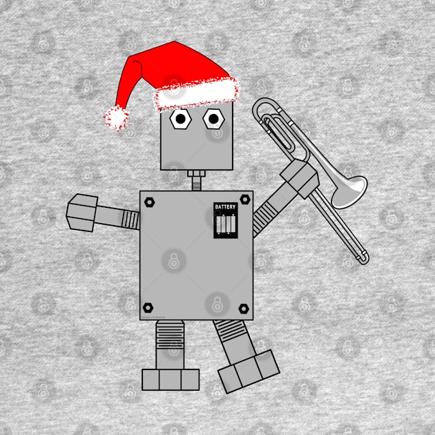 Trombone Santa Hat Robot by Barthol Graphics